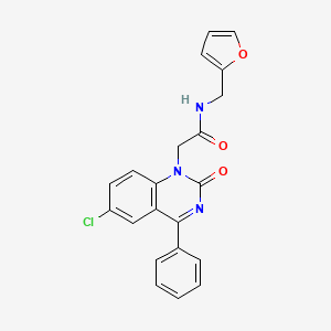 2-(6-chloro-2-oxo-4-phenylquinazolin-1(2H)-yl)-N-(2-furylmethyl)acetamide