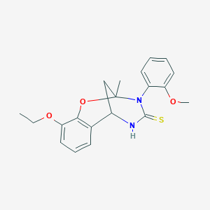 molecular formula C20H22N2O3S B2715886 10-乙氧基-3-(2-甲氧基苯基)-2-甲基-2,3,5,6-四氢-4H-2,6-甲基-1,3,5-苯并噁二唑啉-4-硫酮 CAS No. 702655-91-2