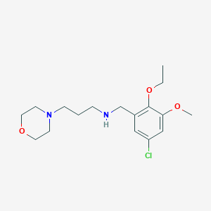 molecular formula C17H27ClN2O3 B271589 N-(5-chloro-2-ethoxy-3-methoxybenzyl)-N-(3-morpholinopropyl)amine 