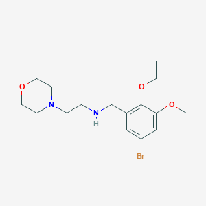 molecular formula C16H25BrN2O3 B271590 N-(5-bromo-2-ethoxy-3-methoxybenzyl)-2-(morpholin-4-yl)ethanamine 