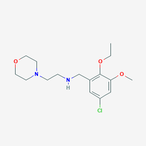 molecular formula C16H25ClN2O3 B271591 N-(5-chloro-2-ethoxy-3-methoxybenzyl)-2-(morpholin-4-yl)ethanamine 