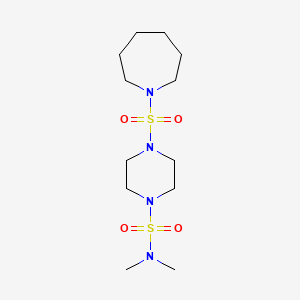 molecular formula C12H26N4O4S2 B2715913 4-(azepan-1-ylsulfonyl)-N,N-dimethylpiperazine-1-sulfonamide CAS No. 878682-83-8