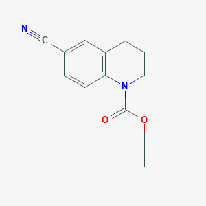 molecular formula C15H18N2O2 B2715917 6-Cyano-3,4-dihydro-2H-quinoline-1-carboxylic acid tert-butyl ester CAS No. 1820604-90-7