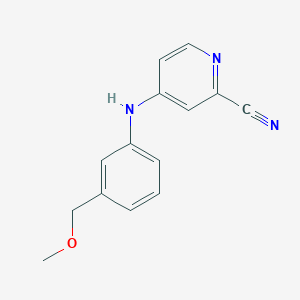 molecular formula C14H13N3O B2715918 4-{[3-(甲氧基甲基)苯基]氨基}吡啶-2-甲腈 CAS No. 1275856-40-0