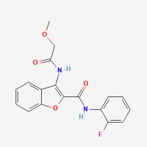 N-(2-fluorophenyl)-3-(2-methoxyacetamido)benzofuran-2-carboxamide