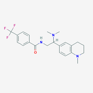 N-(2-(dimethylamino)-2-(1-methyl-1,2,3,4-tetrahydroquinolin-6-yl)ethyl)-4-(trifluoromethyl)benzamide