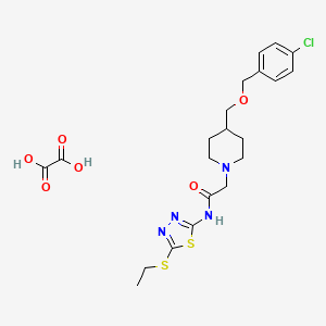 2-(4-(((4-chlorobenzyl)oxy)methyl)piperidin-1-yl)-N-(5-(ethylthio)-1,3,4-thiadiazol-2-yl)acetamide oxalate