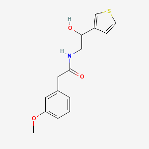 molecular formula C15H17NO3S B2715943 N-(2-hydroxy-2-(thiophen-3-yl)ethyl)-2-(3-methoxyphenyl)acetamide CAS No. 1286709-32-7