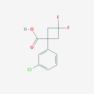 1-(3-Chlorophenyl)-3,3-difluorocyclobutane-1-carboxylic acid