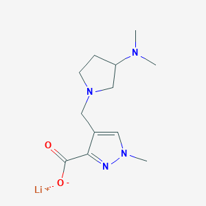 lithium(1+) ion 4-{[3-(dimethylamino)pyrrolidin-1-yl]methyl}-1-methyl-1H-pyrazole-3-carboxylate