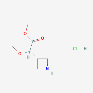 molecular formula C7H14ClNO3 B2715951 Methyl 2-(azetidin-3-yl)-2-methoxyacetate;hydrochloride CAS No. 2375270-24-7