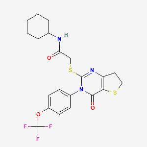 N-cyclohexyl-2-((4-oxo-3-(4-(trifluoromethoxy)phenyl)-3,4,6,7-tetrahydrothieno[3,2-d]pyrimidin-2-yl)thio)acetamide