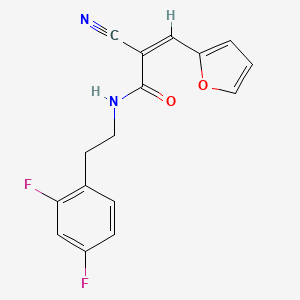 (Z)-2-cyano-N-[2-(2,4-difluorophenyl)ethyl]-3-(furan-2-yl)prop-2-enamide