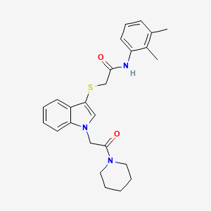 molecular formula C25H29N3O2S B2715961 N-(2,3-dimethylphenyl)-2-{[1-(2-oxo-2-piperidin-1-ylethyl)-1H-indol-3-yl]thio}acetamide CAS No. 878052-70-1