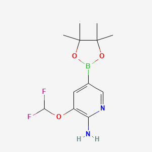 3-(Difluoromethoxy)-5-(4,4,5,5-tetramethyl-1,3,2-dioxaborolan-2-yl)pyridin-2-amine