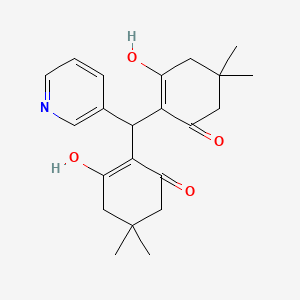 3-Hydroxy-2-[(2-hydroxy-4,4-dimethyl-6-oxocyclohexen-1-yl)-pyridin-3-ylmethyl]-5,5-dimethylcyclohex-2-en-1-one