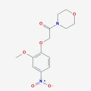 molecular formula C13H16N2O6 B2715974 4-[(2-Methoxy-4-nitrophenoxy)acetyl]morpholine CAS No. 899368-48-0