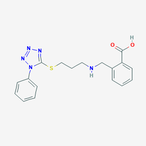 2-[({3-[(1-phenyl-1H-tetraazol-5-yl)thio]propyl}amino)methyl]benzoic acid