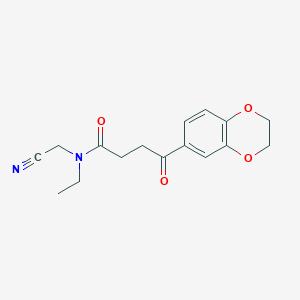 molecular formula C16H18N2O4 B2716008 N-(cyanomethyl)-4-(2,3-dihydro-1,4-benzodioxin-6-yl)-N-ethyl-4-oxobutanamide CAS No. 1311924-21-6