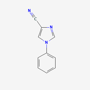 molecular formula C10H7N3 B2716031 1-Phenyl-1H-imidazole-4-carbonitrile CAS No. 857772-85-1; 932974-43-1