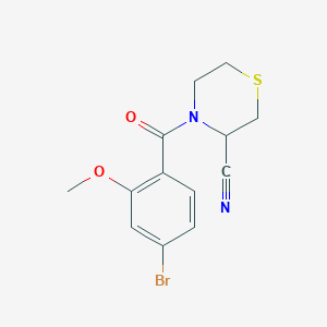 molecular formula C13H13BrN2O2S B2716041 4-(4-Bromo-2-methoxybenzoyl)thiomorpholine-3-carbonitrile CAS No. 2094225-66-6