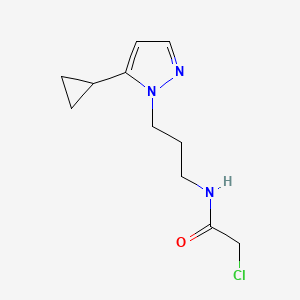 2-Chloro-N-[3-(5-cyclopropylpyrazol-1-yl)propyl]acetamide