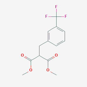 molecular formula C13H13F3O4 B2716046 二甲基-2-(3-三氟甲基苄基)丙二酸酯 CAS No. 1186194-84-2