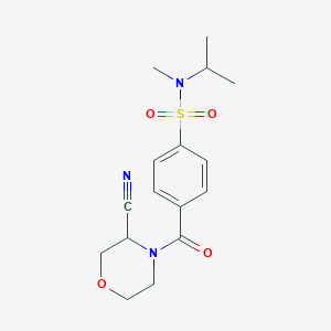 4-(3-cyanomorpholine-4-carbonyl)-N-methyl-N-(propan-2-yl)benzene-1-sulfonamide