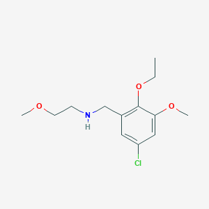 molecular formula C13H20ClNO3 B271605 N-(5-chloro-2-ethoxy-3-methoxybenzyl)-N-(2-methoxyethyl)amine 