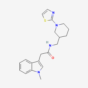 2-(1-methyl-1H-indol-3-yl)-N-((1-(thiazol-2-yl)piperidin-3-yl)methyl)acetamide