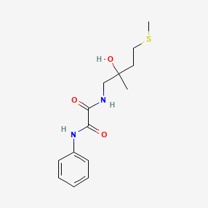 molecular formula C14H20N2O3S B2716054 N1-(2-hydroxy-2-methyl-4-(methylthio)butyl)-N2-phenyloxalamide CAS No. 1396871-07-0
