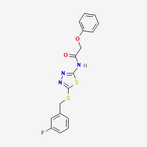N-(5-((3-fluorobenzyl)thio)-1,3,4-thiadiazol-2-yl)-2-phenoxyacetamide