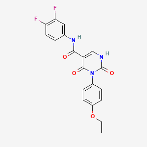 molecular formula C19H15F2N3O4 B2716078 N-(3,4-difluorophenyl)-3-(4-ethoxyphenyl)-2,4-dioxo-1,2,3,4-tetrahydropyrimidine-5-carboxamide CAS No. 863612-16-2