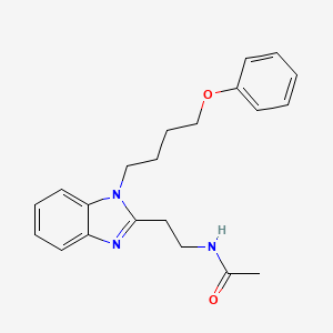 molecular formula C21H25N3O2 B2716079 N-{2-[1-(4-phenoxybutyl)-1H-benzimidazol-2-yl]ethyl}acetamide CAS No. 876883-71-5