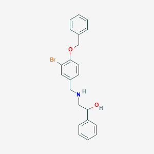 molecular formula C22H22BrNO2 B271608 2-{[4-(Benzyloxy)-3-bromobenzyl]amino}-1-phenylethanol 