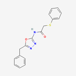 molecular formula C17H15N3O2S B2716085 N-(5-benzyl-1,3,4-oxadiazol-2-yl)-2-(phenylthio)acetamide CAS No. 955234-57-8