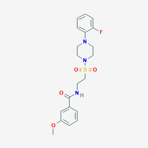 molecular formula C20H24FN3O4S B2716094 N-[2-[4-(2-fluorophenyl)piperazin-1-yl]sulfonylethyl]-3-methoxybenzamide CAS No. 899979-20-5