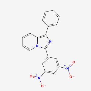 molecular formula C19H12N4O4 B2716097 3-(3,5-二硝基苯基)-1-苯基咪唑并[1,5-a]吡啶 CAS No. 324064-25-7