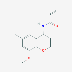 molecular formula C14H17NO3 B2716101 N-(8-Methoxy-6-methyl-3,4-dihydro-2H-chromen-4-yl)prop-2-enamide CAS No. 2411242-81-2