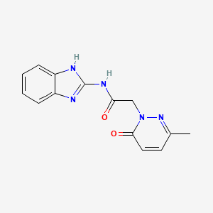 molecular formula C14H13N5O2 B2716104 N-(1H-苯并[d]咪唑-2-基)-2-(3-甲基-6-氧代吡咯烷-1(6H)-基)乙酰胺 CAS No. 1234914-31-8