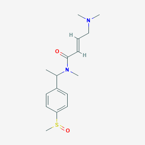 (E)-4-(Dimethylamino)-N-methyl-N-[1-(4-methylsulfinylphenyl)ethyl]but-2-enamide