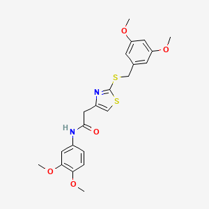 2-(2-((3,5-dimethoxybenzyl)thio)thiazol-4-yl)-N-(3,4-dimethoxyphenyl)acetamide