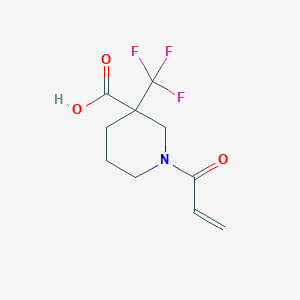 1-Prop-2-enoyl-3-(trifluoromethyl)piperidine-3-carboxylic acid