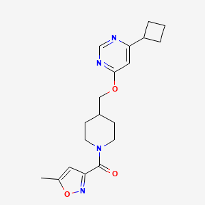 [4-[(6-Cyclobutylpyrimidin-4-yl)oxymethyl]piperidin-1-yl]-(5-methyl-1,2-oxazol-3-yl)methanone