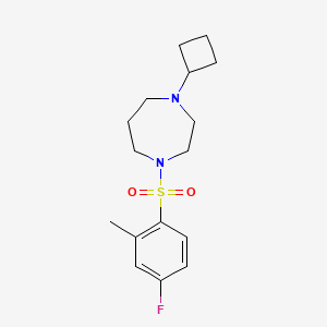 1-Cyclobutyl-4-((4-fluoro-2-methylphenyl)sulfonyl)-1,4-diazepane