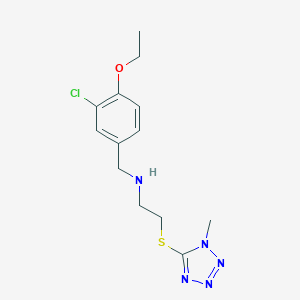 molecular formula C13H18ClN5OS B271614 N-(3-chloro-4-ethoxybenzyl)-2-[(1-methyl-1H-tetrazol-5-yl)sulfanyl]ethanamine 