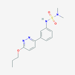 molecular formula C15H20N4O3S B2716140 3-[3-(Dimethylsulfamoylamino)phenyl]-6-propoxypyridazine CAS No. 1171096-95-9