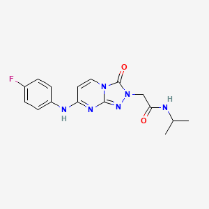 2-[7-(4-fluoroanilino)-3-oxo[1,2,4]triazolo[4,3-a]pyrimidin-2(3H)-yl]-N~1~-isopropylacetamide