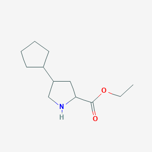 Ethyl 4-cyclopentylpyrrolidine-2-carboxylate