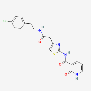 B2716148 N-(4-(2-((4-chlorophenethyl)amino)-2-oxoethyl)thiazol-2-yl)-2-oxo-1,2-dihydropyridine-3-carboxamide CAS No. 946336-42-1